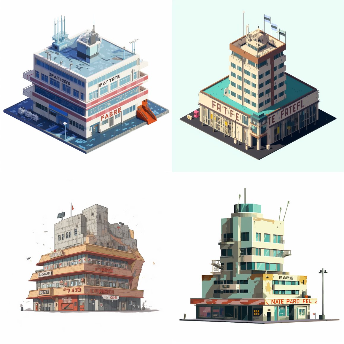 Retro-Gaming Inspired Fallout 4 Building NFT Art v5