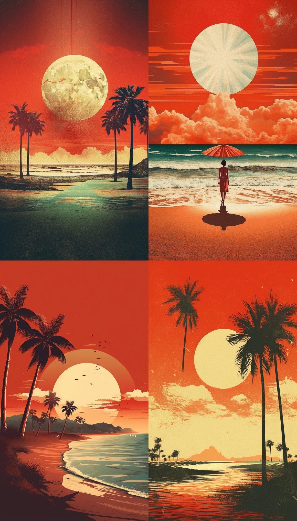 Mid-Voyage Retro Beach Reflections