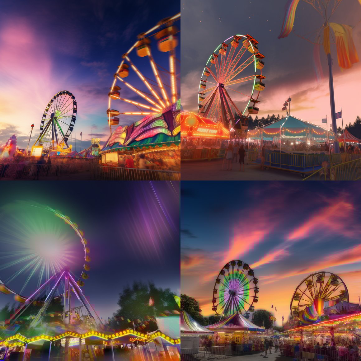 Summer Carnival Magic: A Hyperrealistic Snapshot