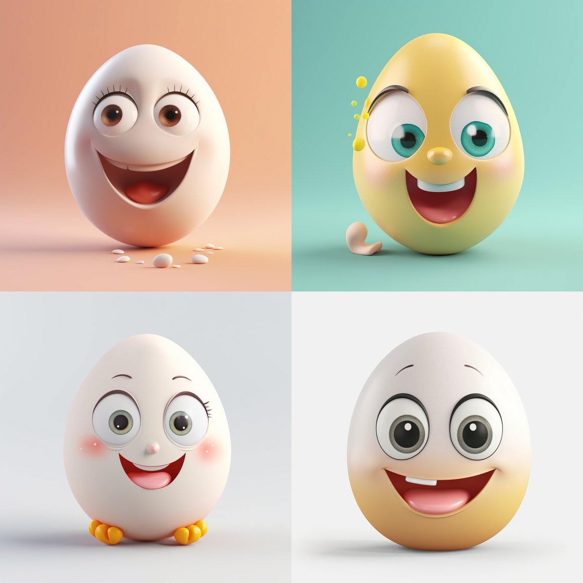 Heart-Eyed Cute Egg Emoticon - Journey Update v5
