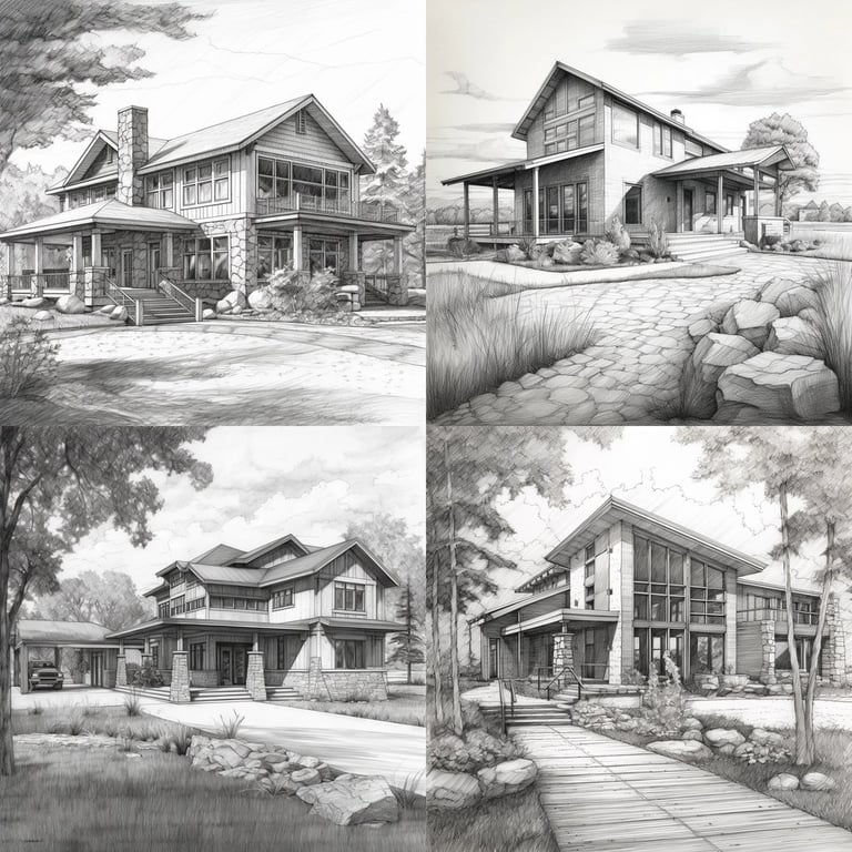 Ultra Detailed 8K Modern Farmhouse Drawing Prompt | NeoPrompt