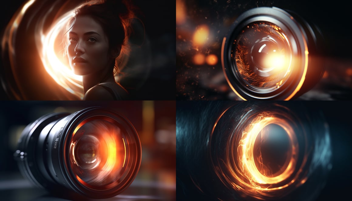 Cinematic Lens Flare Journey: Mid-Point Reflection