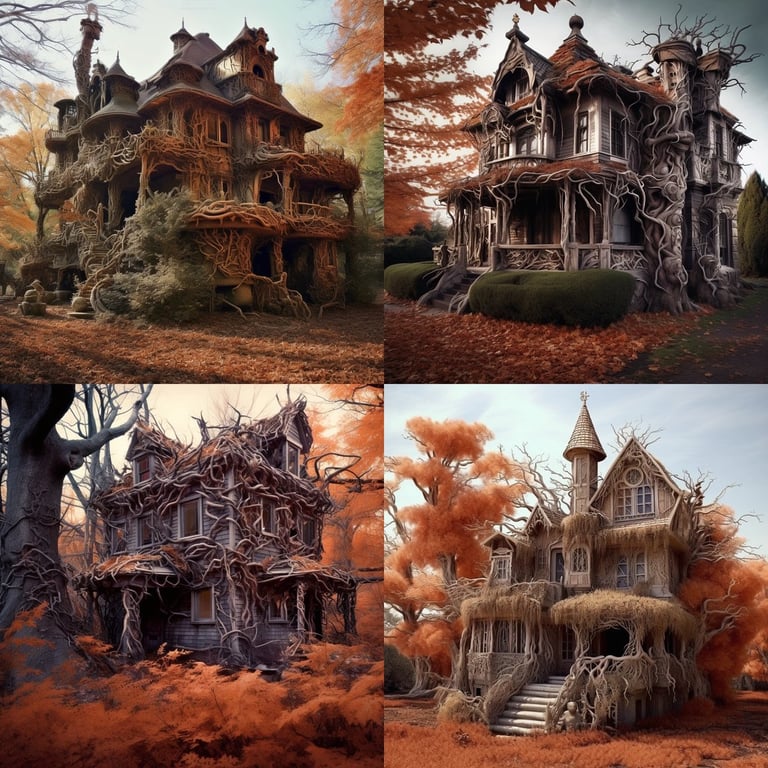 Enchanted Forest Cabins: A Haunting Rococo Journey Prompt | NeoPrompt
