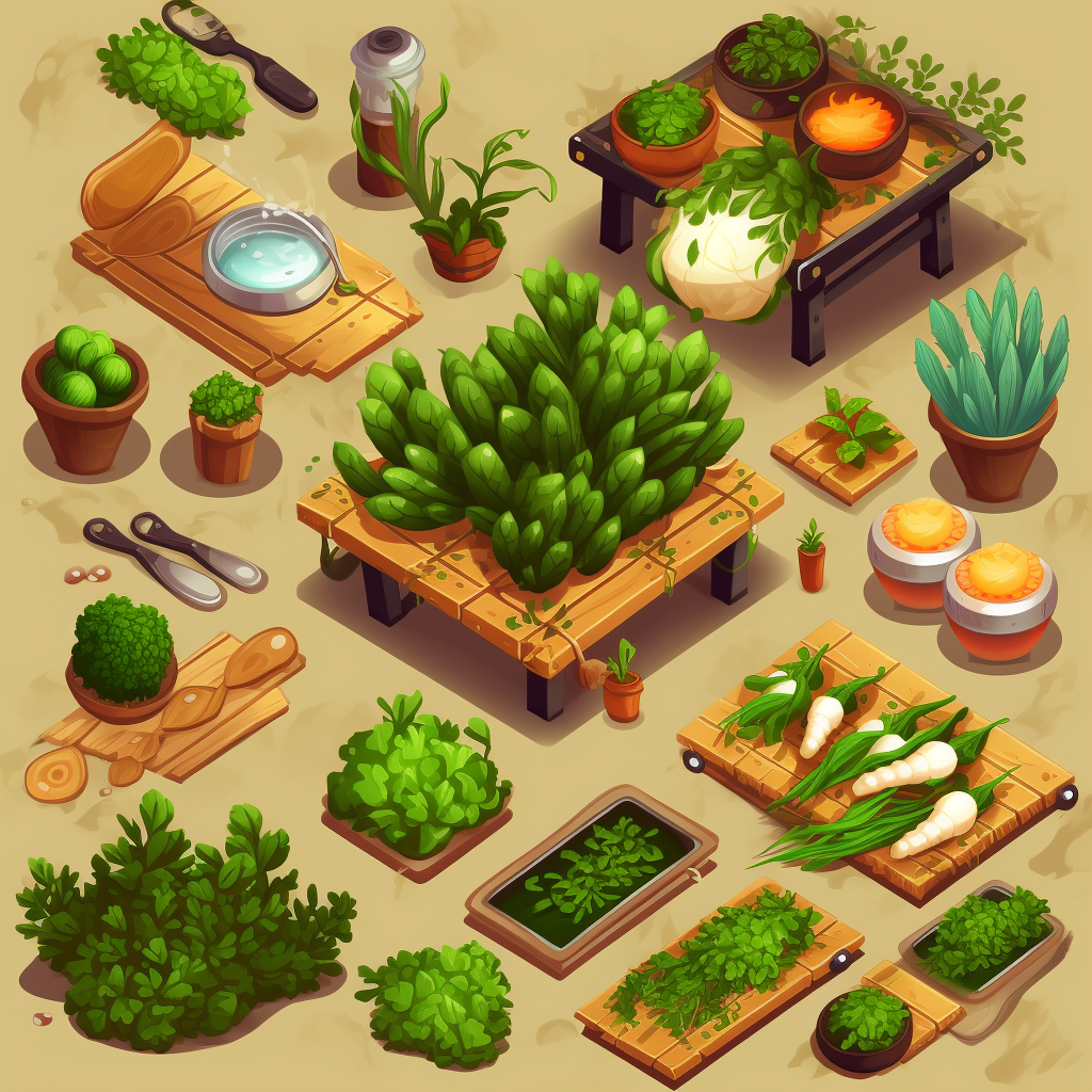 HD Isometric AAA Quality Version 5 with Green Herb Garnish