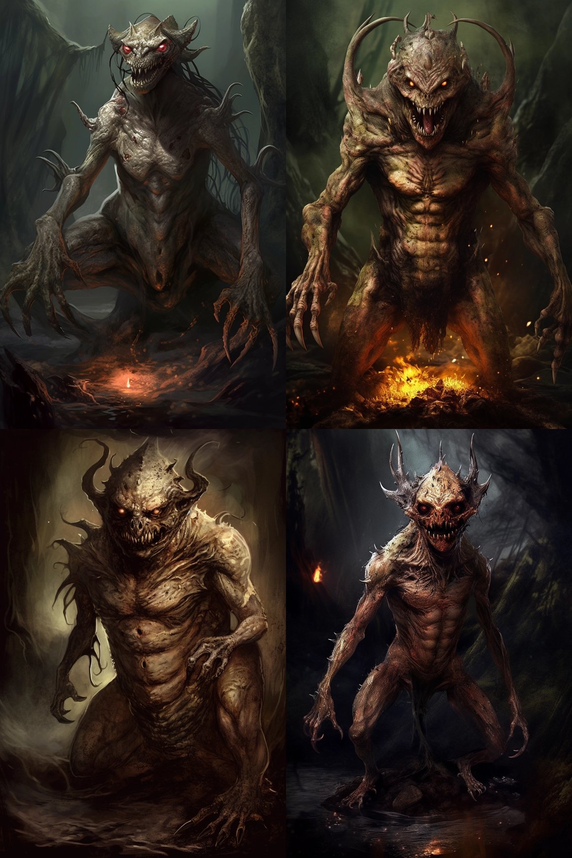 Detailed Full Body Illustration of Belphegor Demon with Feminine Face and Toad Body, Version 5 in 2:3 Ratio