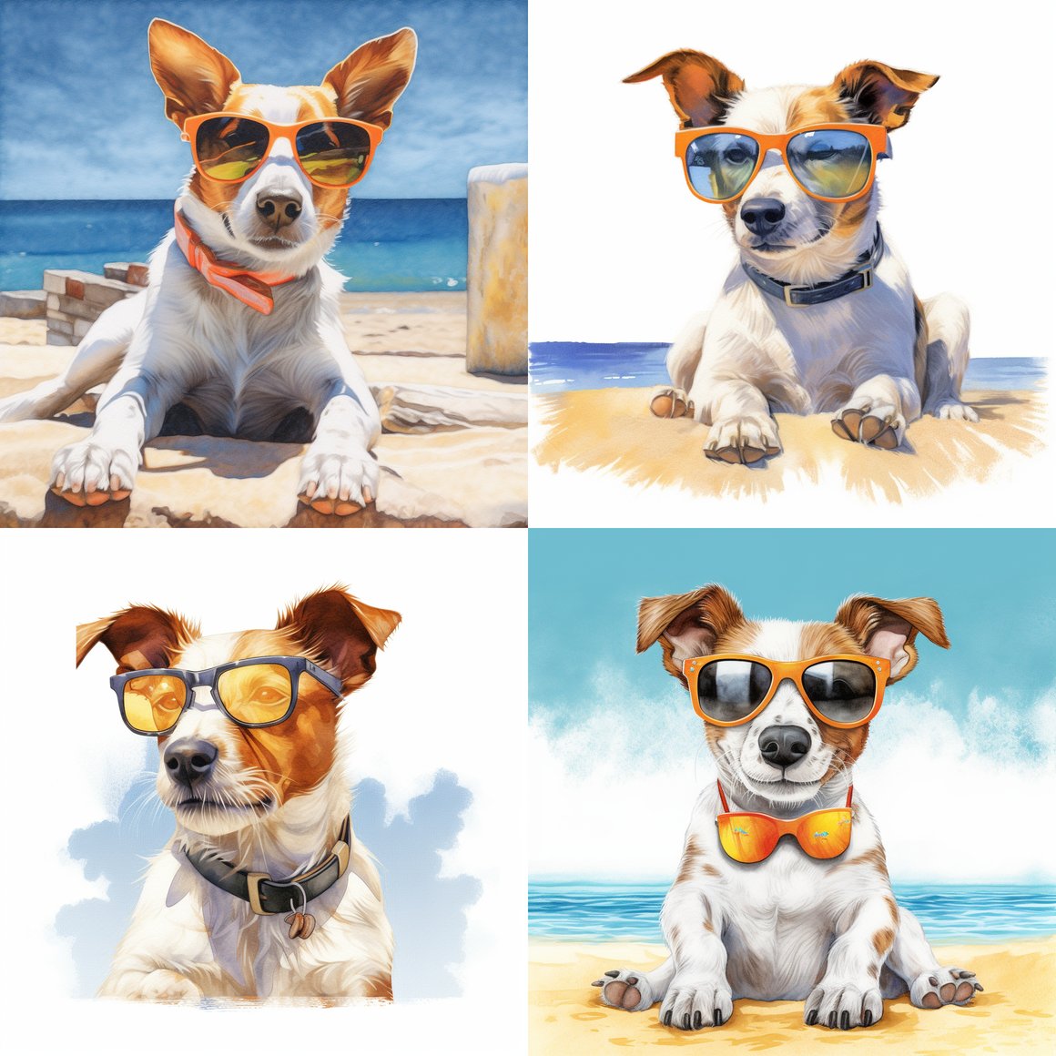 Sun-Kissed Summer: A Jack Russell's Beach Adventure