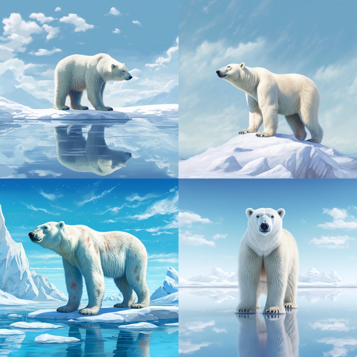 Arctic Solitude: A Polar Bear's Mid-Journey Pause