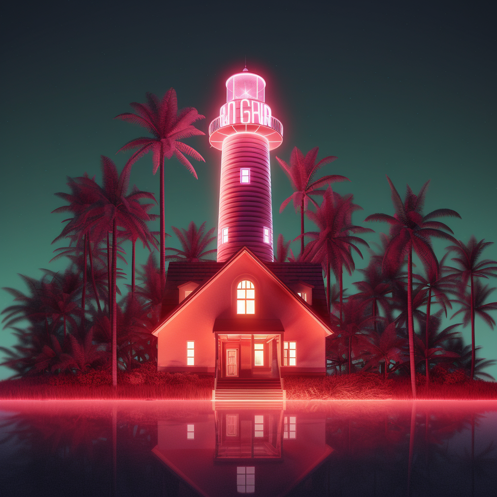 Neon Beacon: Midway to the Lighthouse