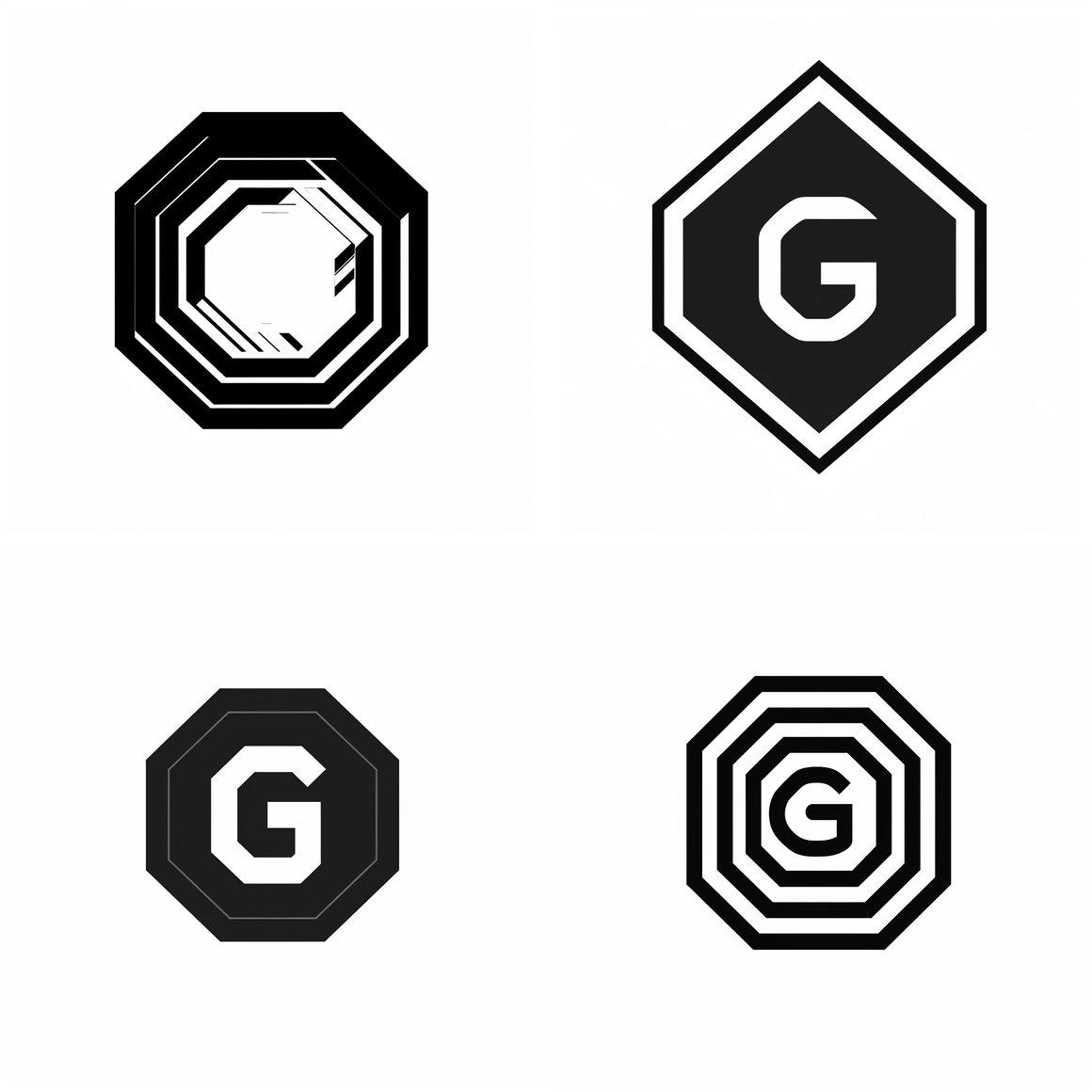 Mid-way Progress of Minimalist Geometric Logo Design