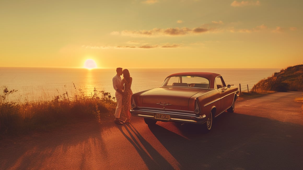 Summer Love in Golden Light: A Vintage Coastal Romance