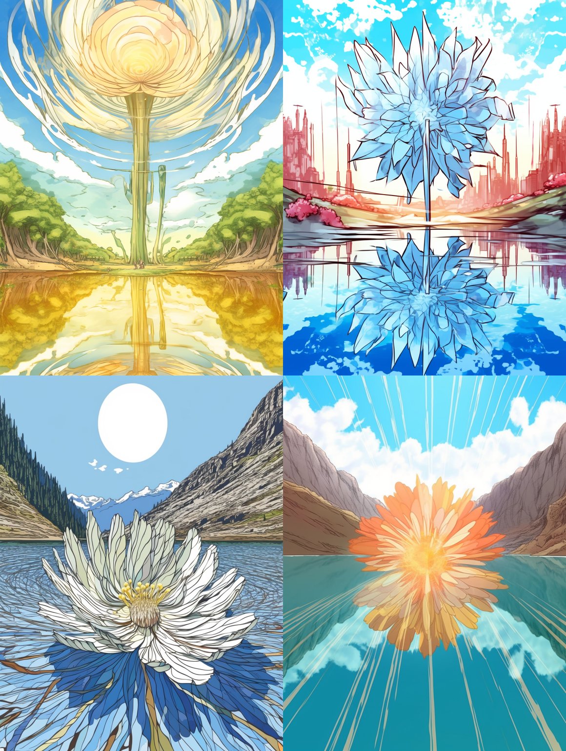 A Surreal Fractal Journey in Makoto Shinkai Art Style