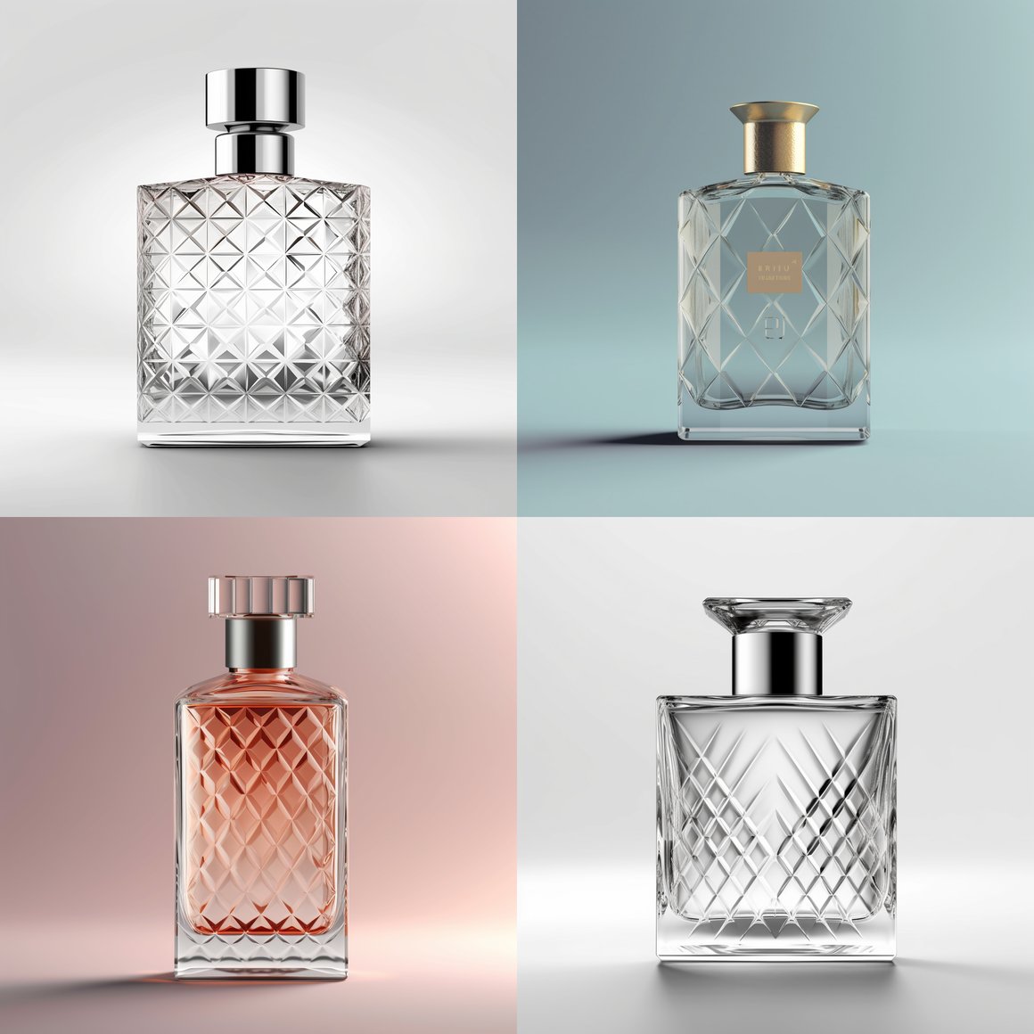 Minimalistic Geometry: Perfume Bottle Design Progress