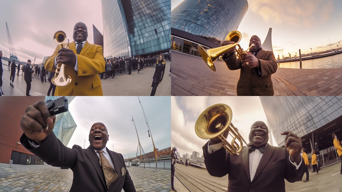 Mid-Trip Snapshot: Satchmo's Selfie at Elbphilharmonie