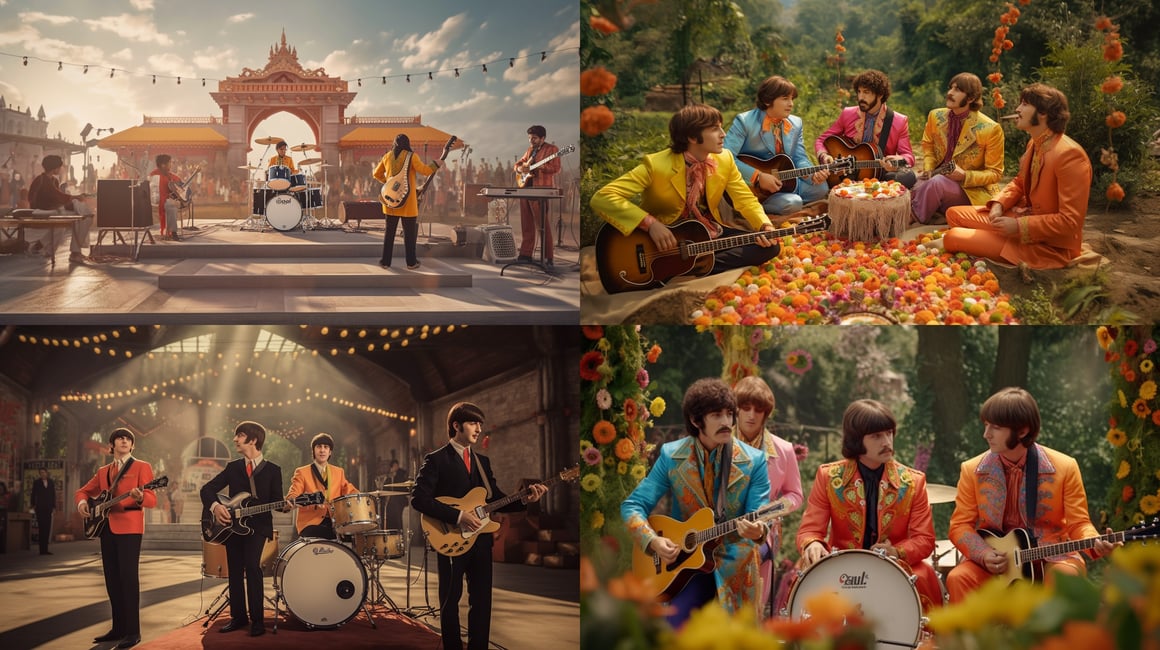 Cinematic Beatles in India: A 4K UHD Rendering Challenge