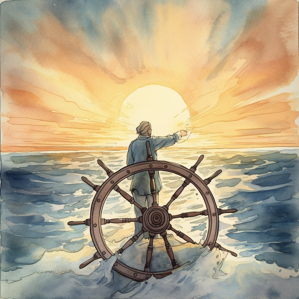 Harnessing the Horizon: A Mid-Journey Watercolour Epiphany