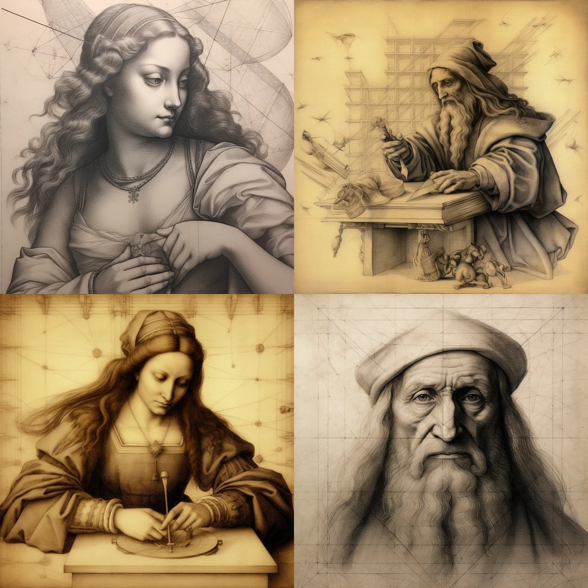 Artistic Expression: Transition from Sketch to Masterpiece