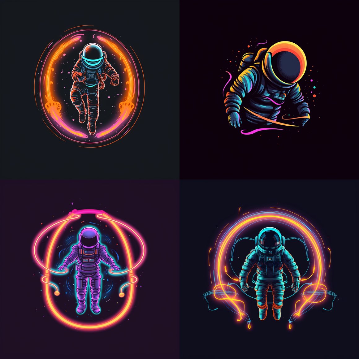 Neon Odyssey: Astronaut's Fall