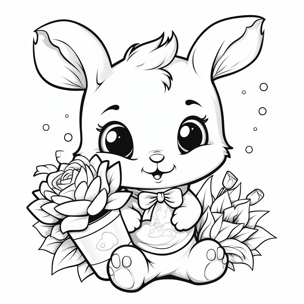 Chibi Disney Inspired Coloring Page