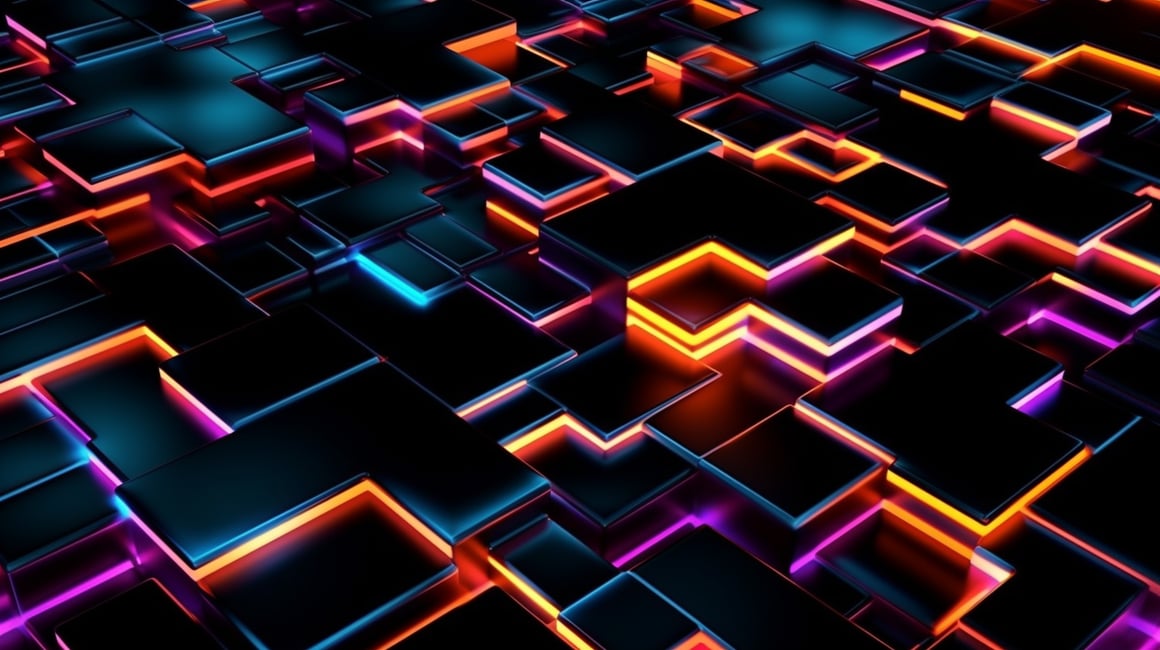 Neon Geometric Odyssey: Q1 Midway Wallpaper Check-In