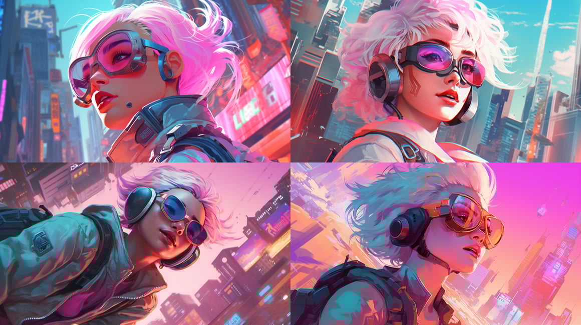 Neon Leap: Cyberpunk Samurai Girl 5.1