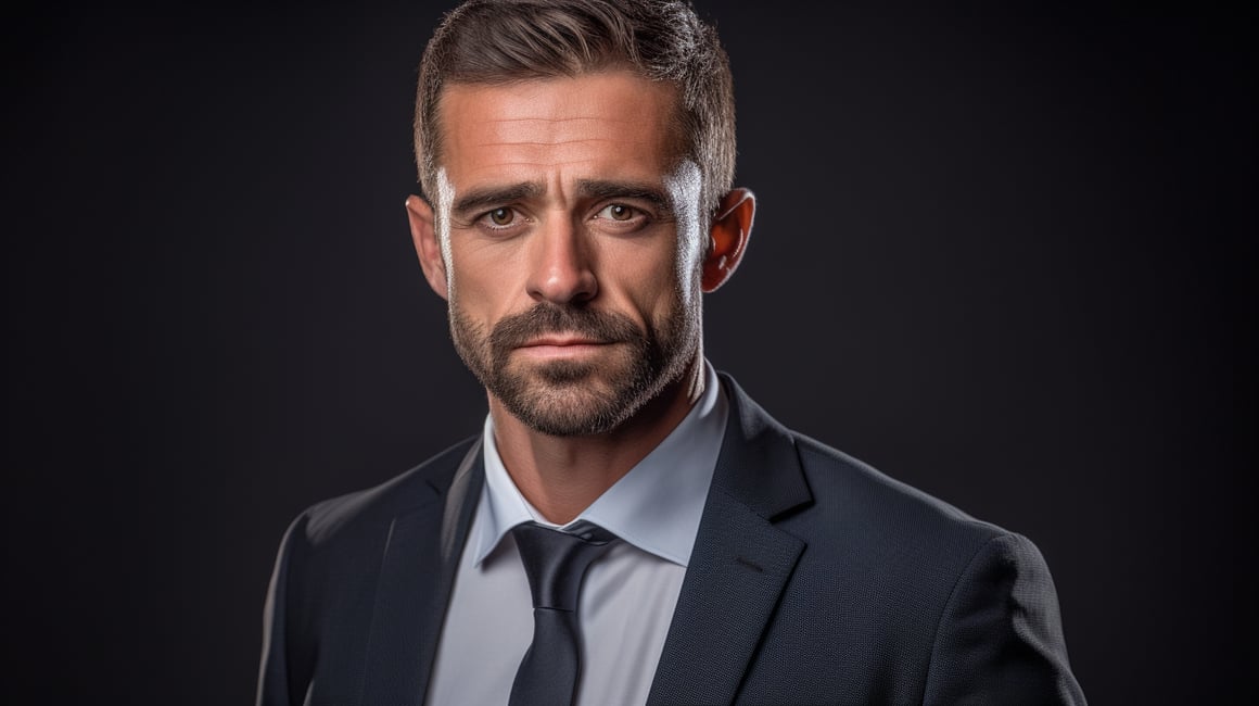 Midlife Career Hustle: Ultra HD Businessman Portrait