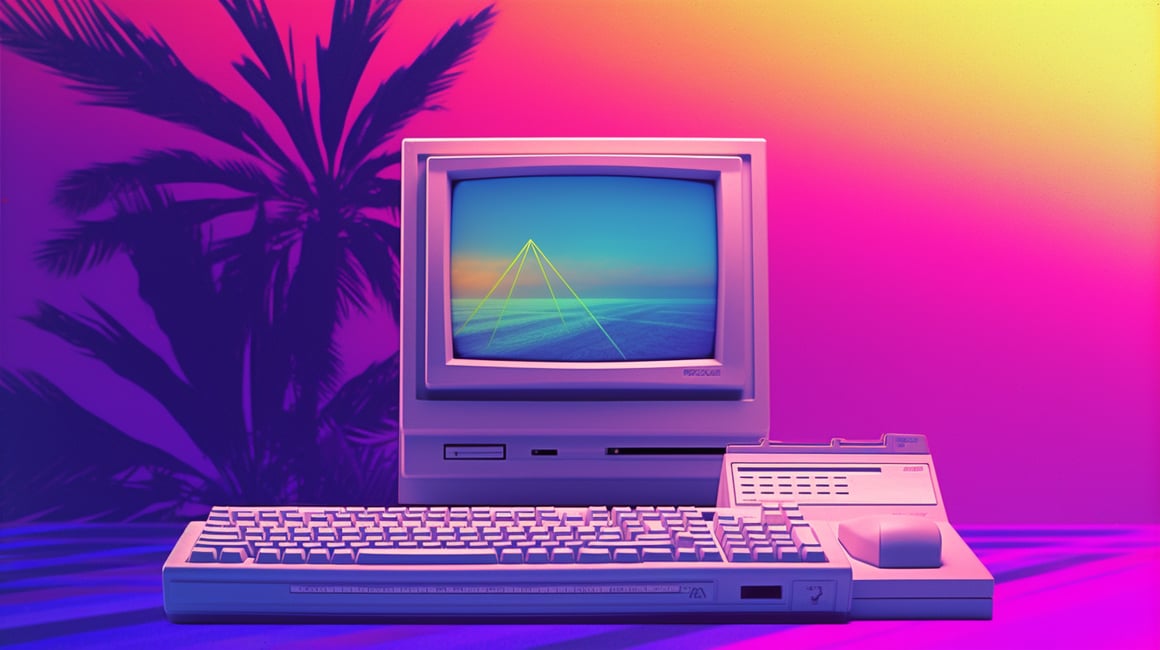 Retro Windows 95 Vaporwave Voyage