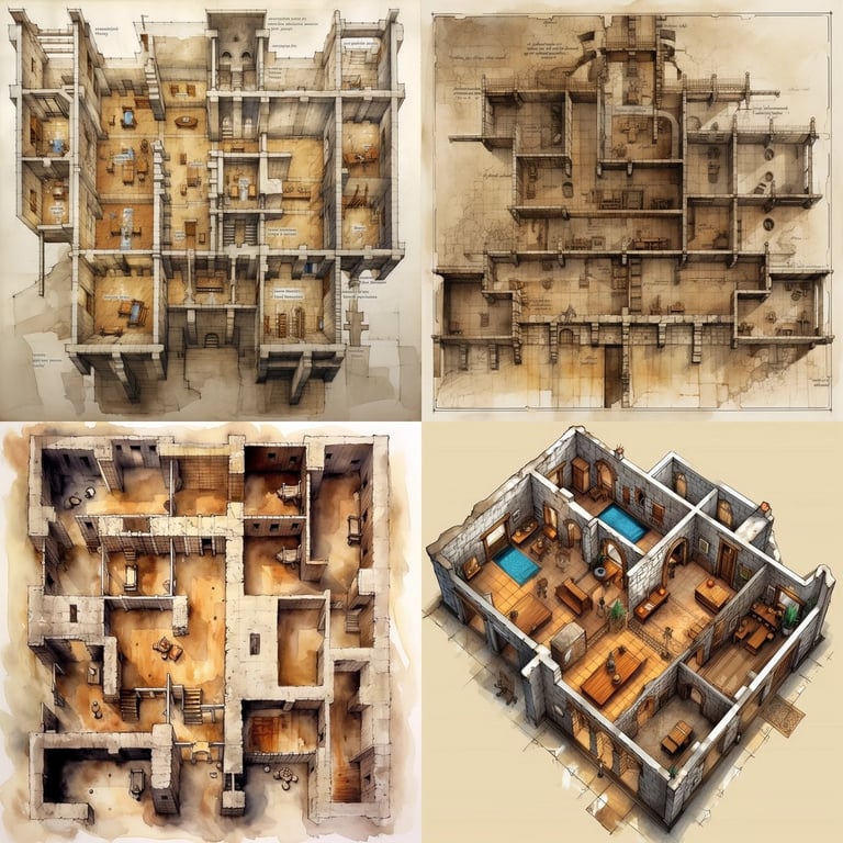 Mapping The Depths: A Glimpse into Medieval Dungeon Design Prompt ...