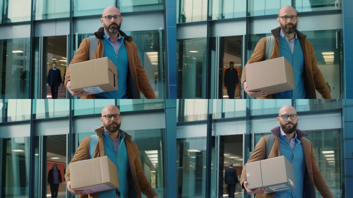 Cinematic Snapshot of Office Resignation