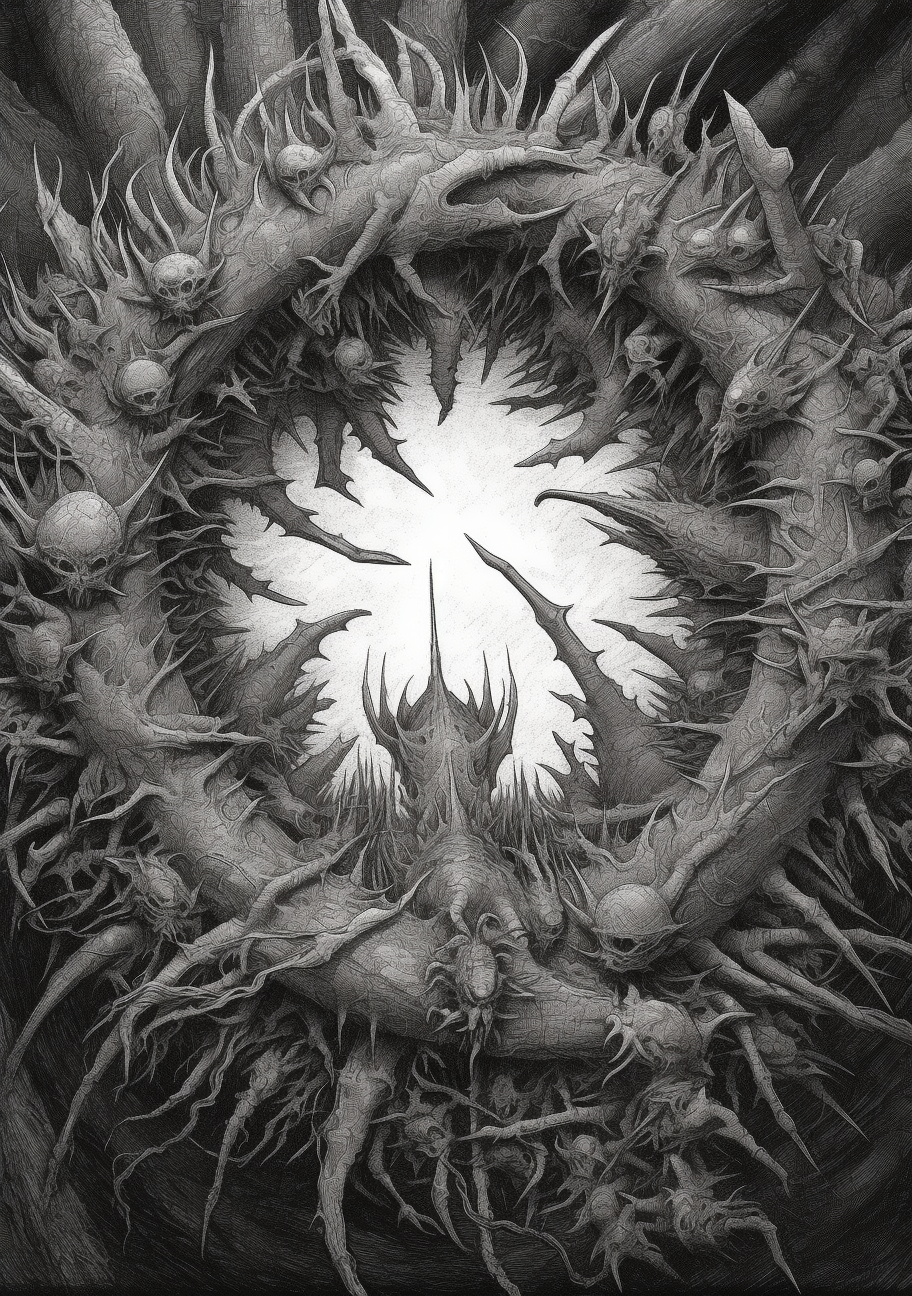 A Surreal Intersection of Ancient and Nuclear Art
