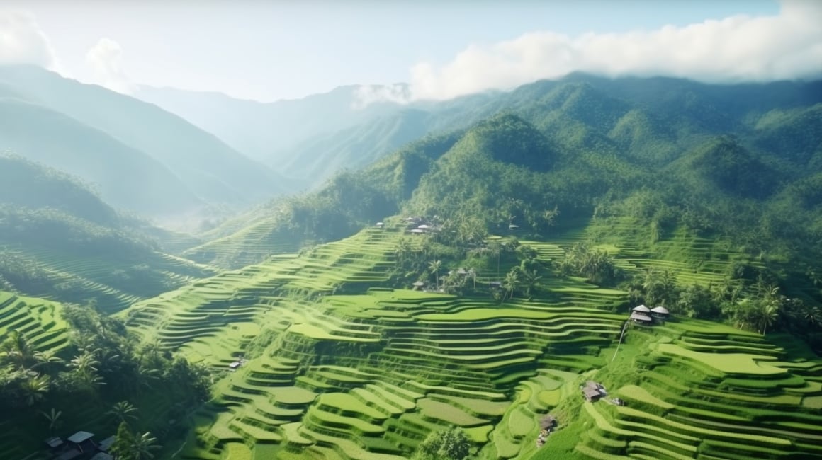 HD Rice Terraces View through Premium Lenses