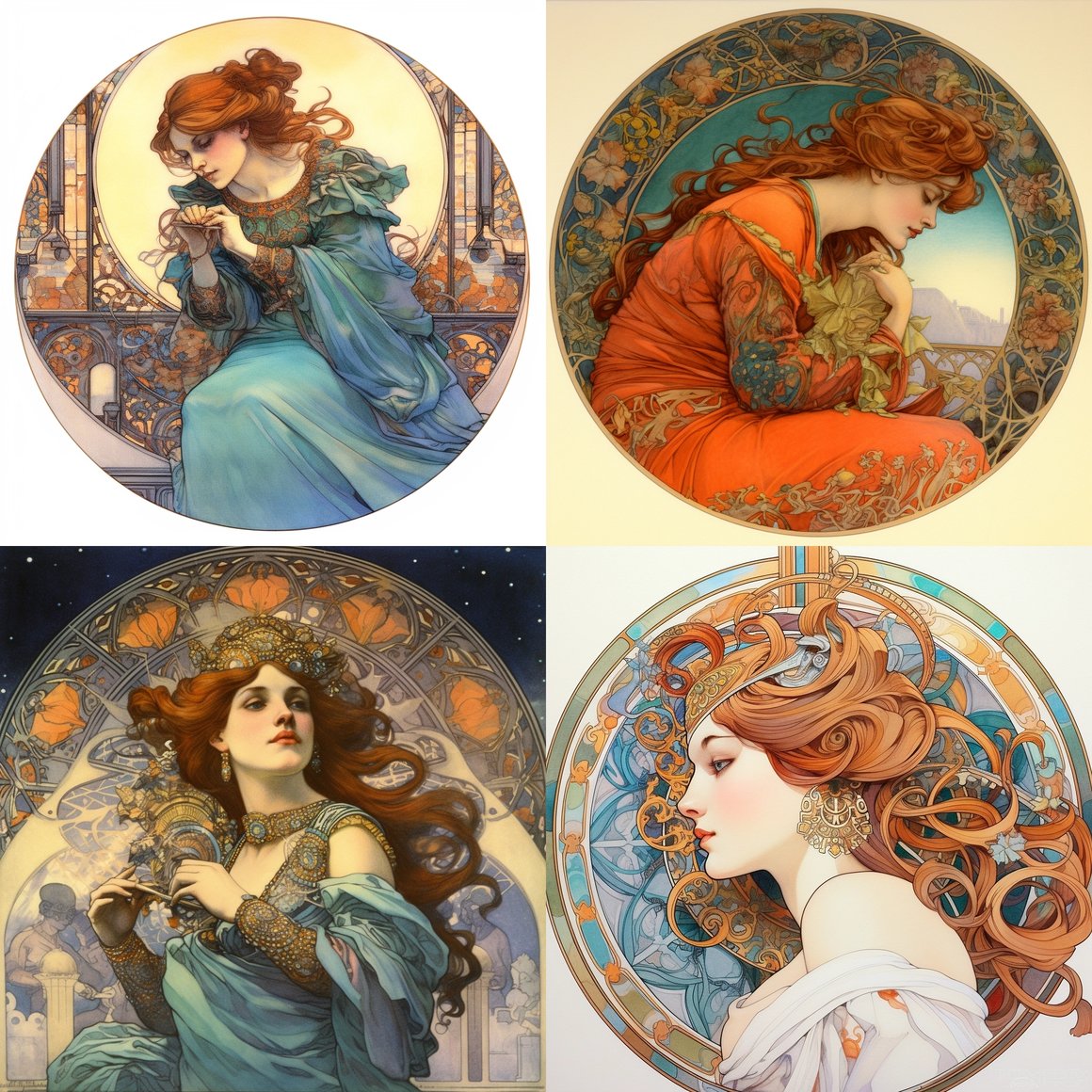 Artistic Fusion: Mucha's Sketch through Malevitch's Palette