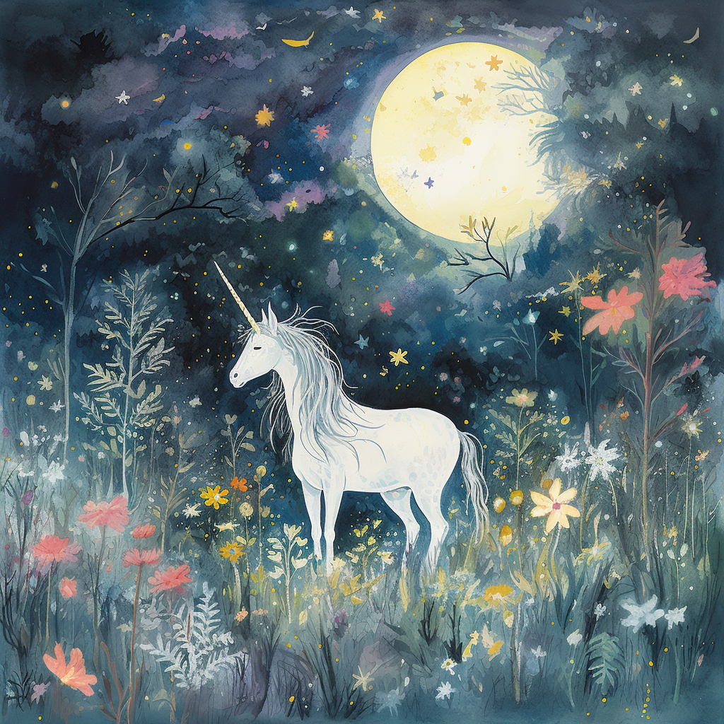 A Unicorn's Night in Quentin Blake's Enchanted Garden