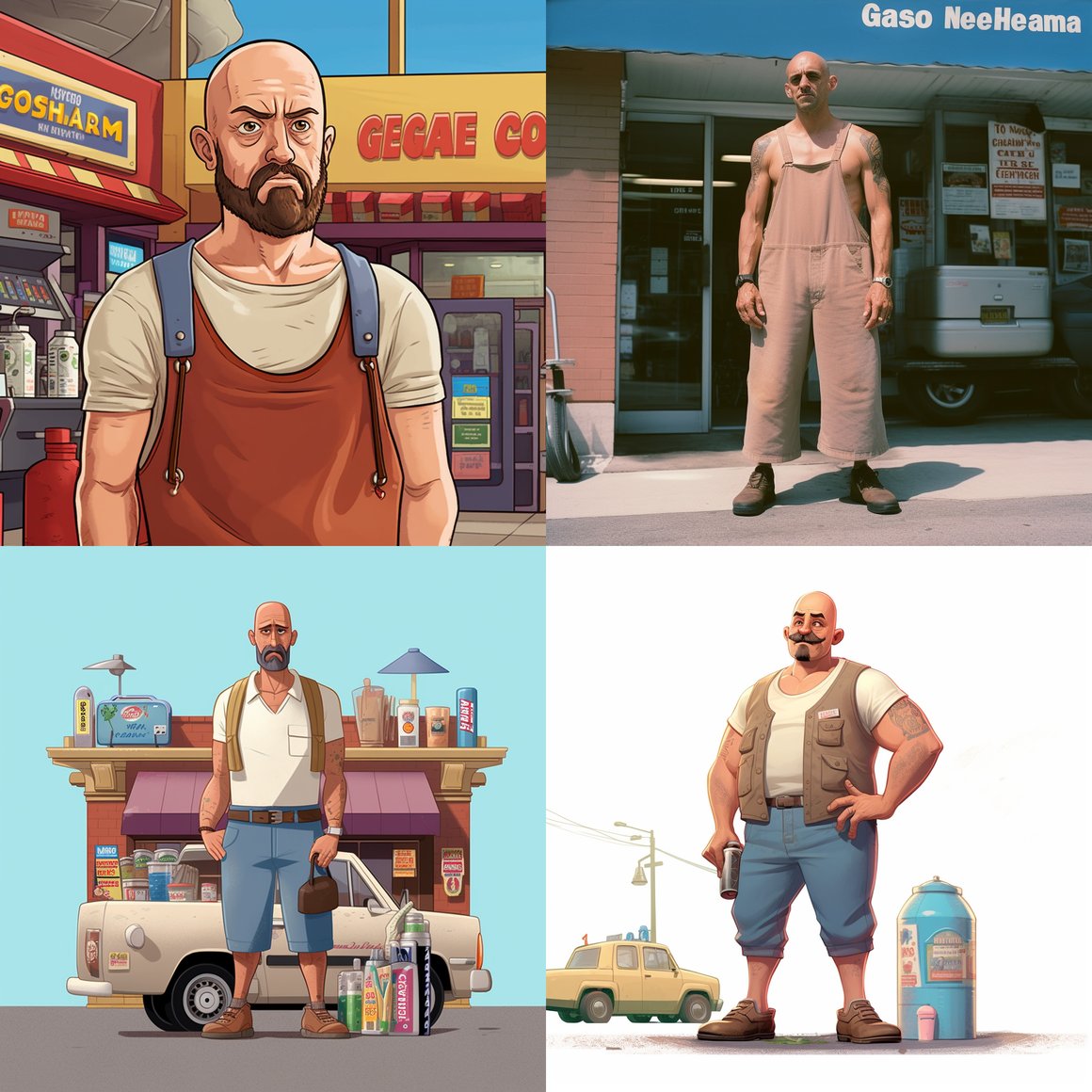 Cinematic Capture of The Gas Man in Mid-Journey