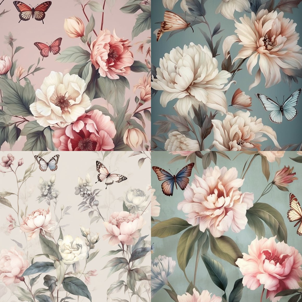Subtle Floral Symphony: A Mid-Journey Explore