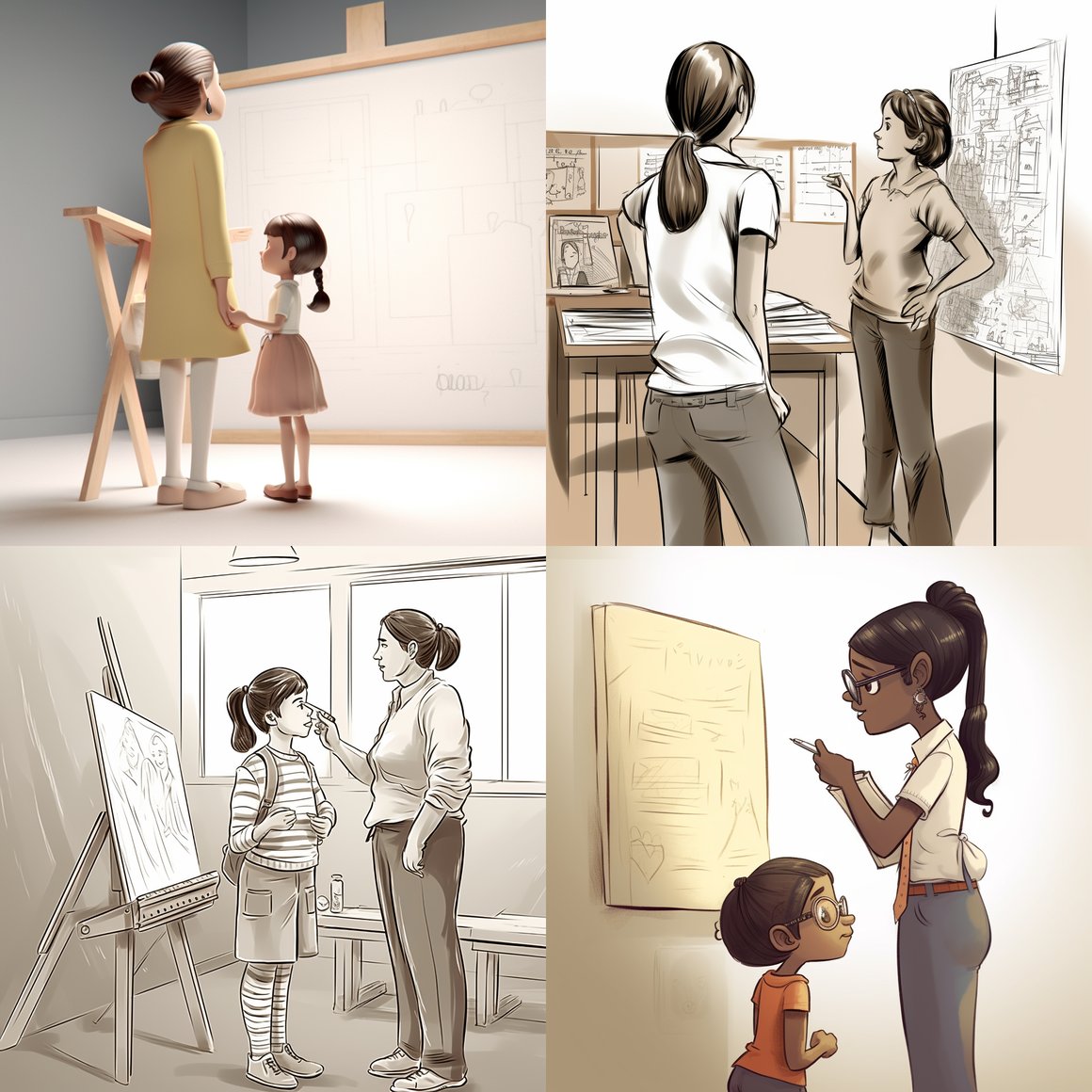 Art Class Insights: A 3D Cartoon Version 5