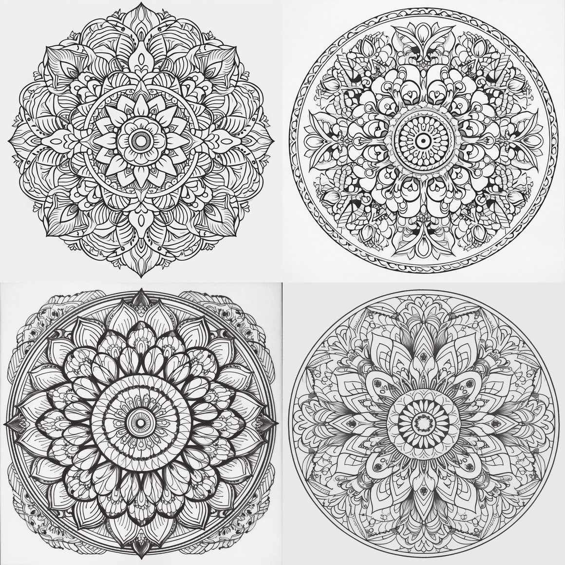 Midway Mandala Coloring Page Progress