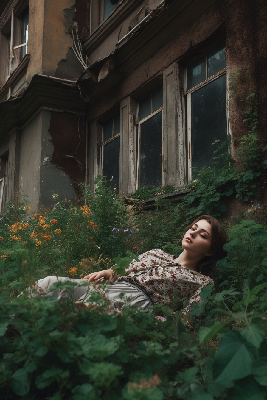 Summer Maternity Bliss Amidst Forgotten Soviet Ruins