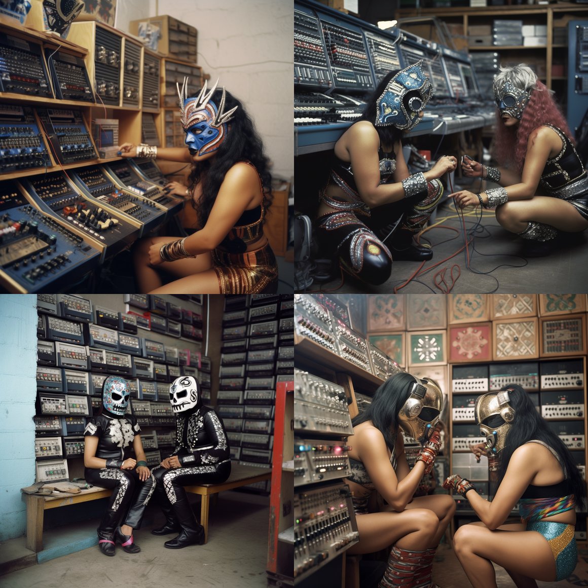 Retro Synth-Wrestlers: Mexican Luchador Women of the 80s