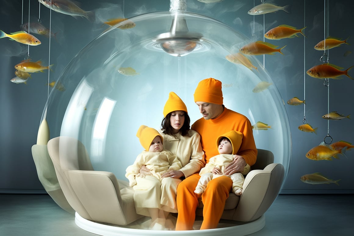 A Surreal Journey through the 2040s Subaquatic Family Life