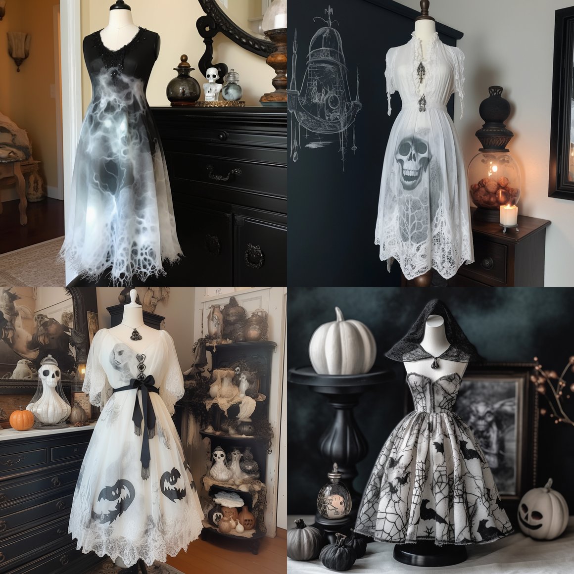 Haunted Elegance: Ghost Witch Dress Design Stage 5