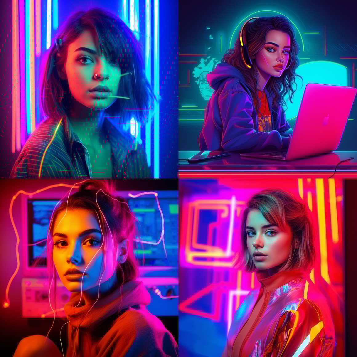 Neon Cyberspace: Capturing the Modern Digital Native