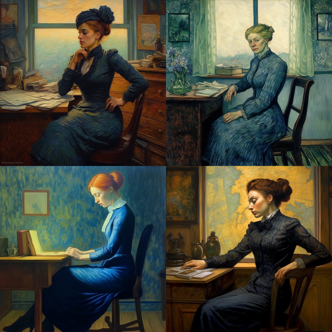 Midday Muse: A Woman, Her Desk, and Van Gogh