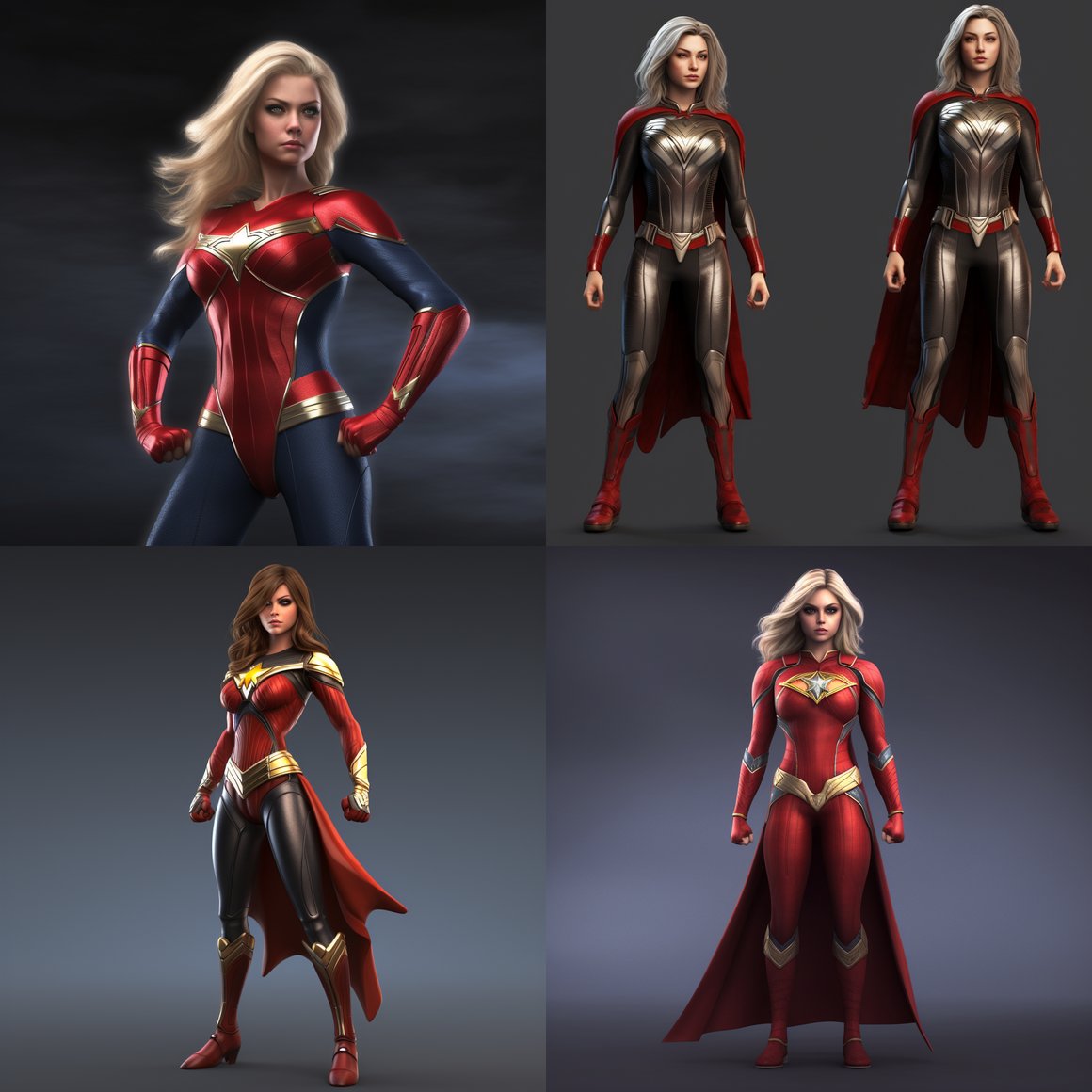 HD Photorealistic Illustration of a Female Superhero Mid-journey