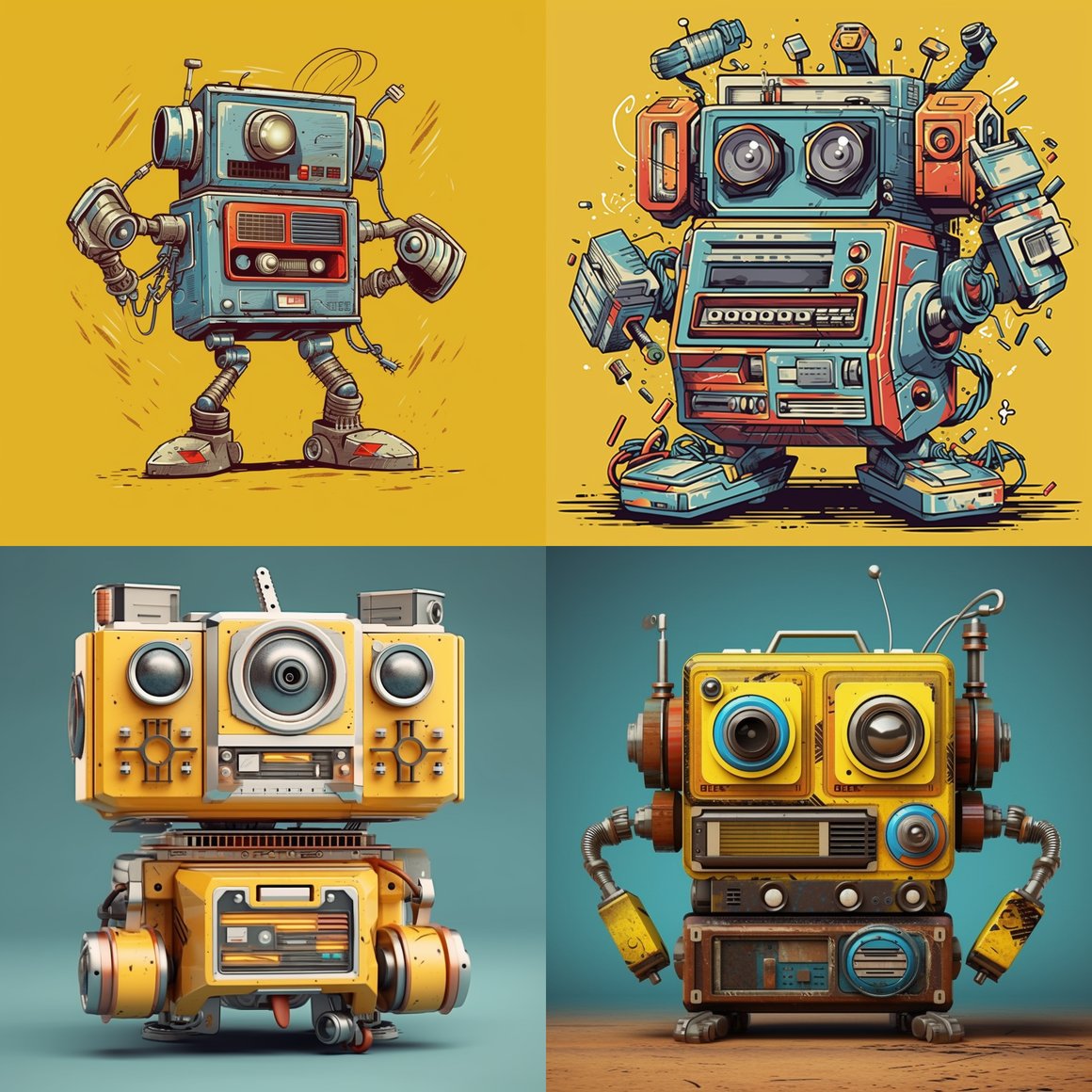 Retro Boom Box Transformer: Mid-Journey Transformations