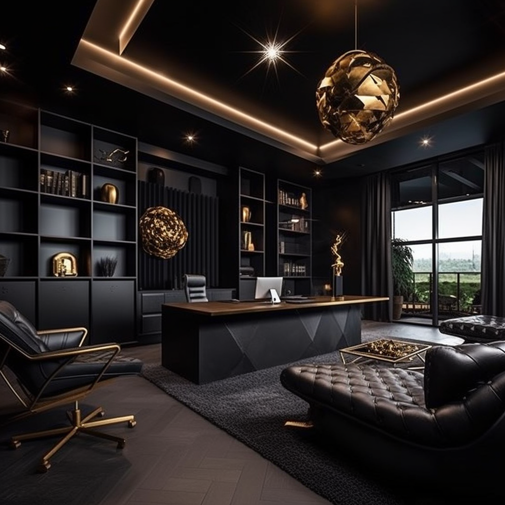 A Journey Through Luxury and Black Office Decor