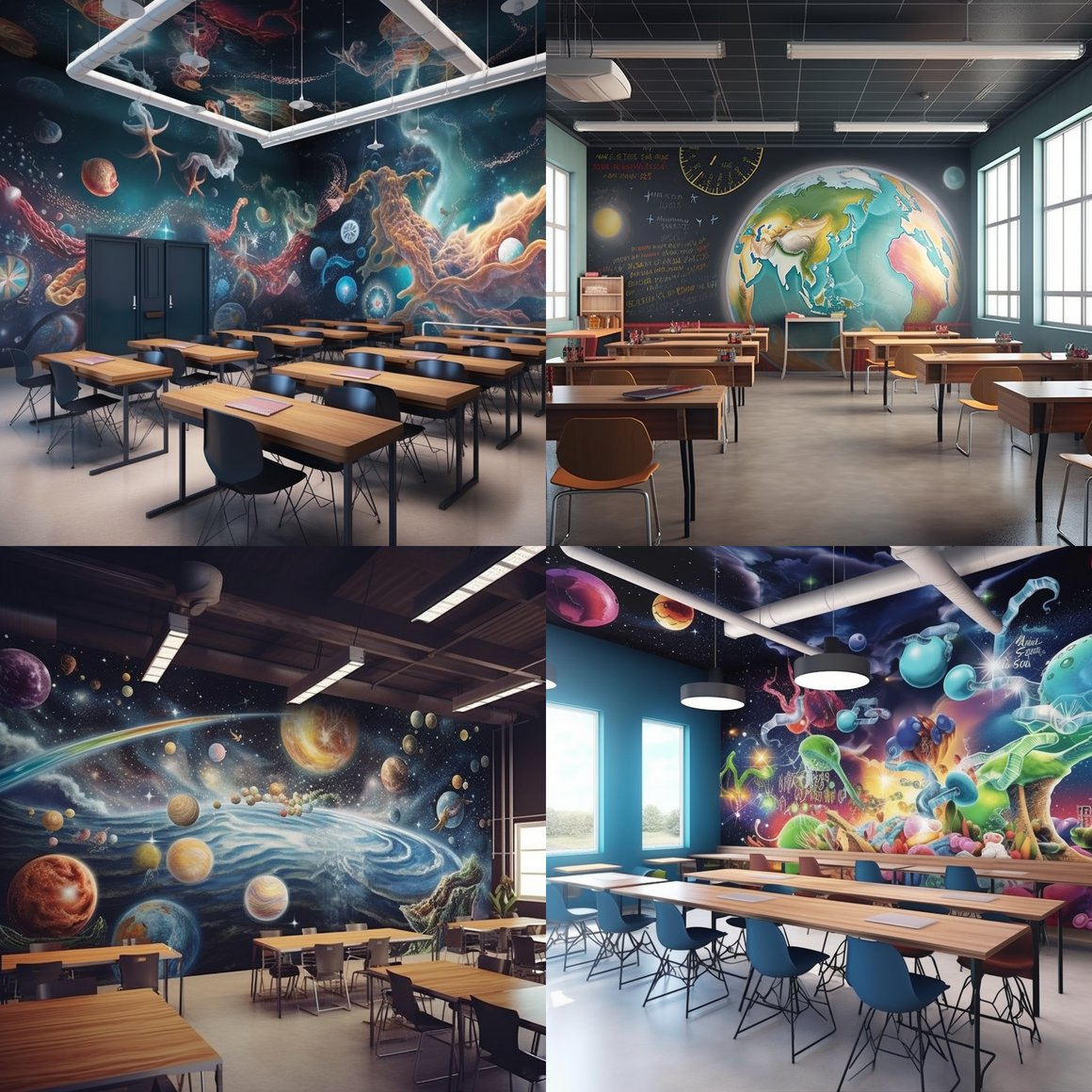 Creating a Science-themed Mural for a Training School Classroom