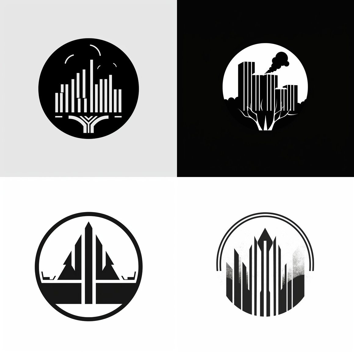 Revision 5.1 of Black and White Minimalist Brutalist Sustainability Logo