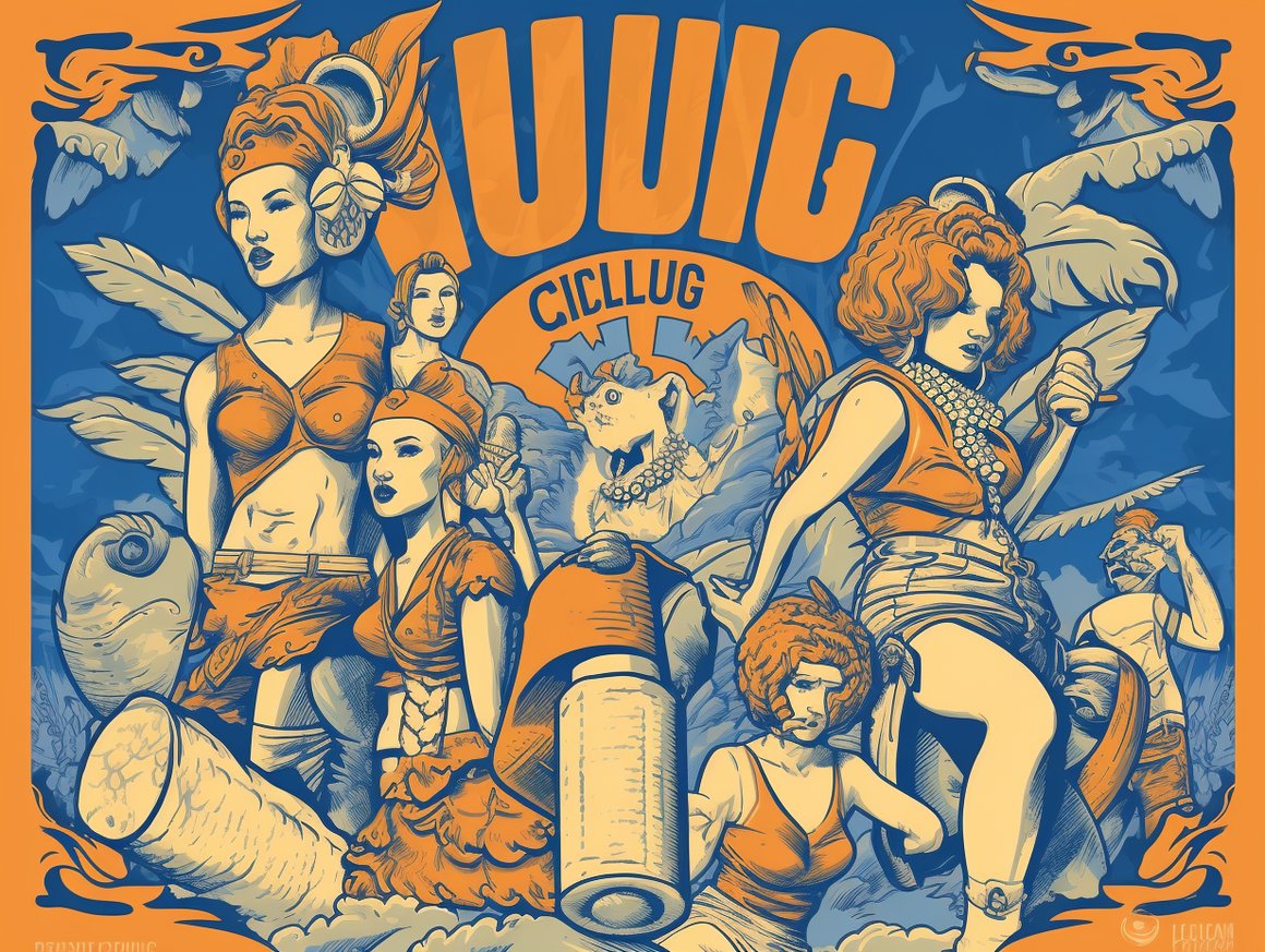 Hawaiian Wild Club Retro Cartoon Journey Poster