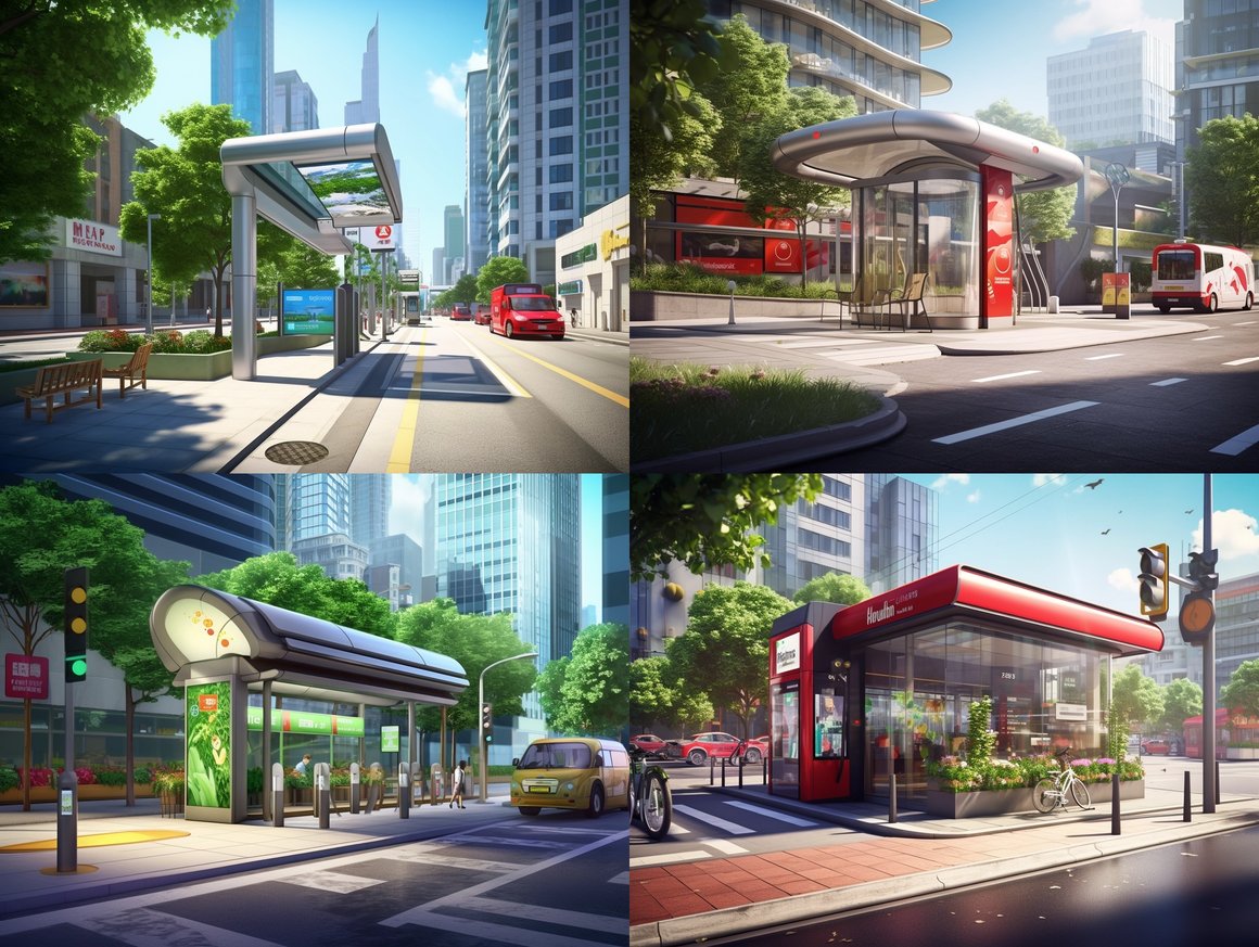 A Super Realistic Journey Through A Cow-Inspired Bus Stop In Kubrick Style