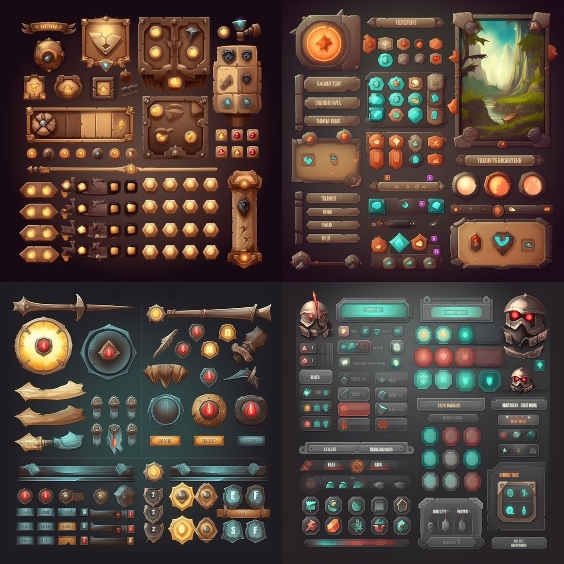 Fantasy Realism Web Development and Gamification UI Kit V5